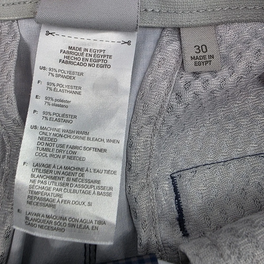 Adidas Ultimate365 Golf Shorts Mens 30 Blue‎ Gingham Plaid Stretch Performance
